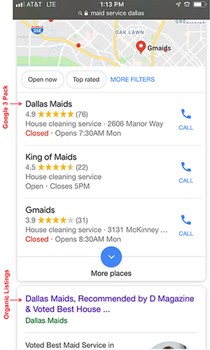 Dominating Google Local and Organic SERPs