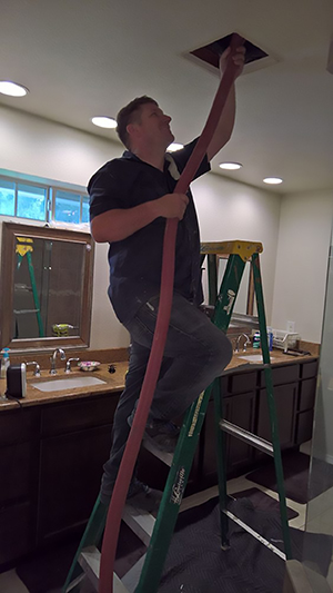 Our air duct cleaner in action!