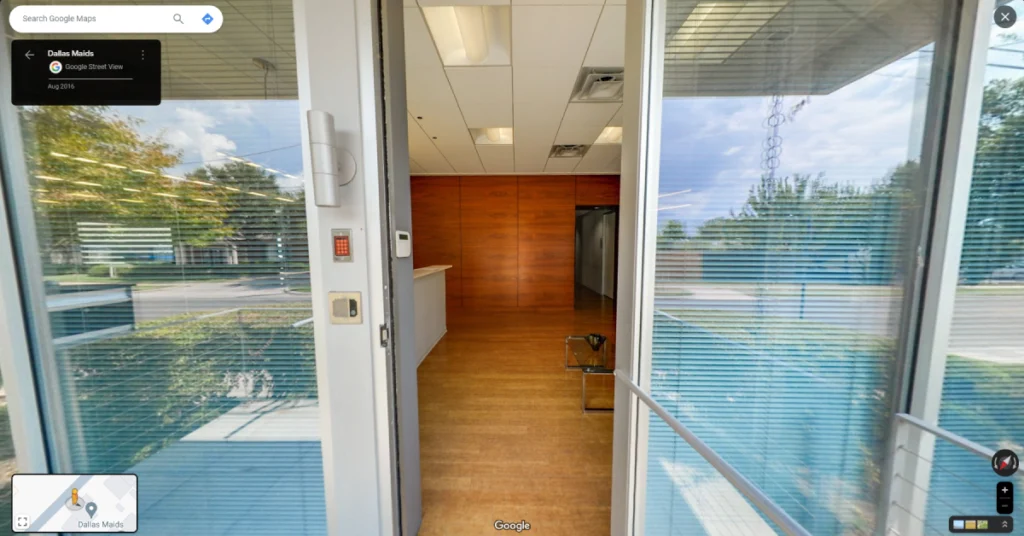 Dallas Maids Virtual Office Tour Entrance